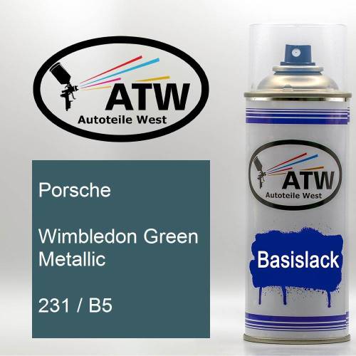Porsche, Wimbledon Green Metallic, 231 / B5: 400ml Sprühdose, von ATW Autoteile West.